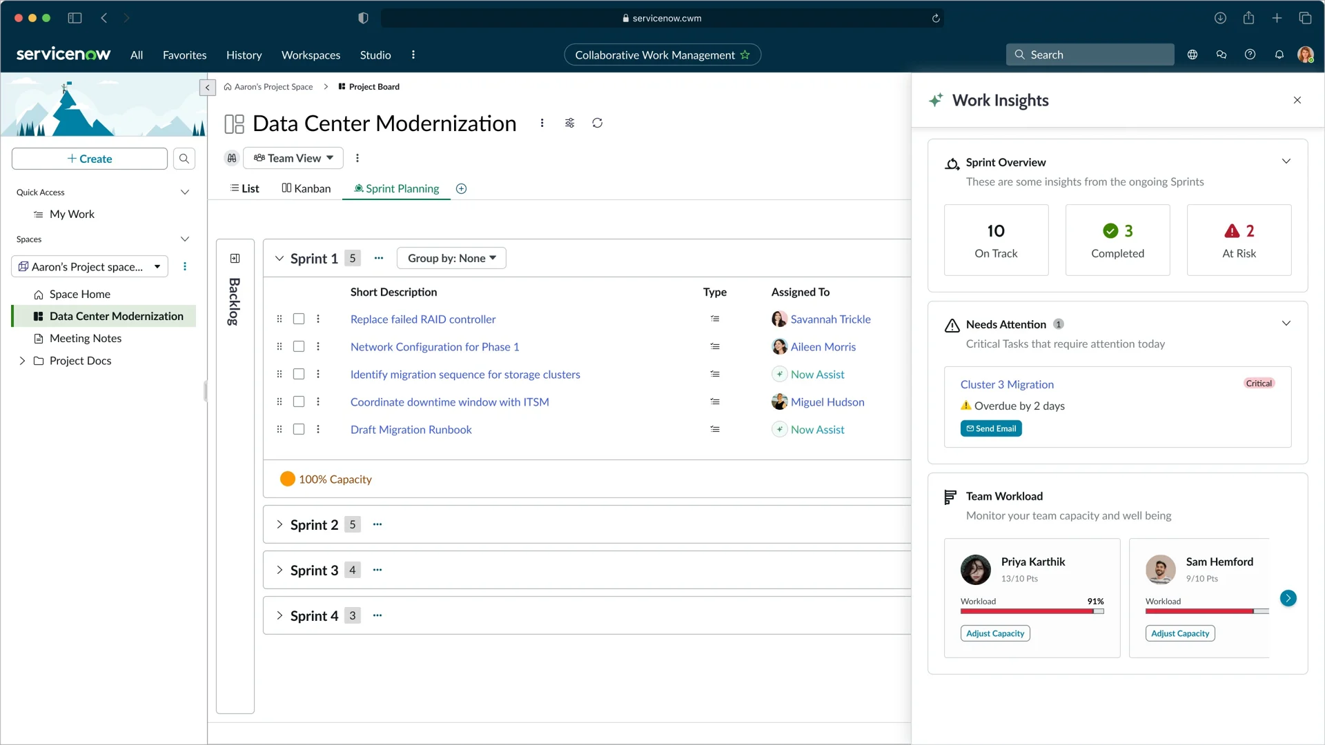 Work Insights prototype