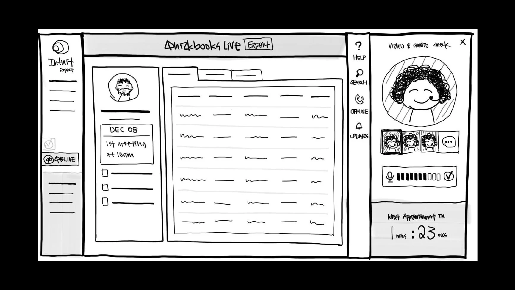 QuickBooks expert call interface