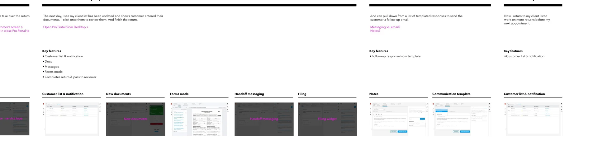 Pro Portal interface