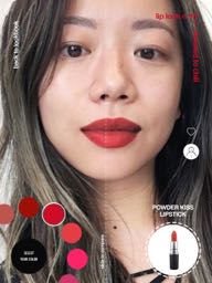 MAC virtual try-on with lip color options around a customer portrait