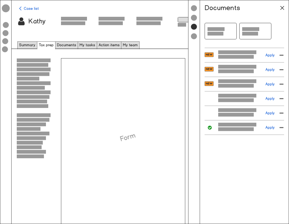 TurboTax Live expert workspace document panel beside the active tax form