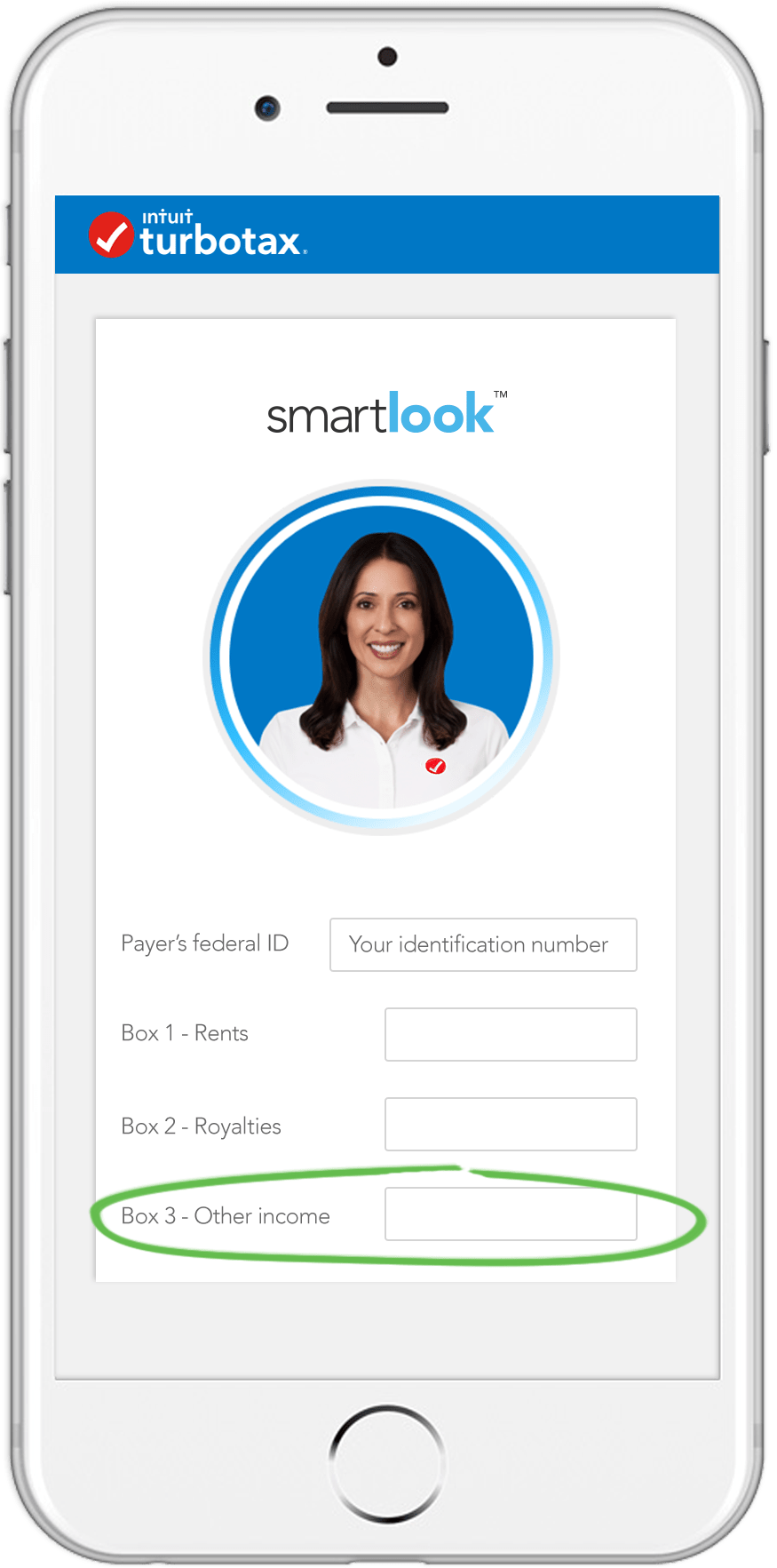 SmartLook mobile interface with a tax expert annotating a field on screen