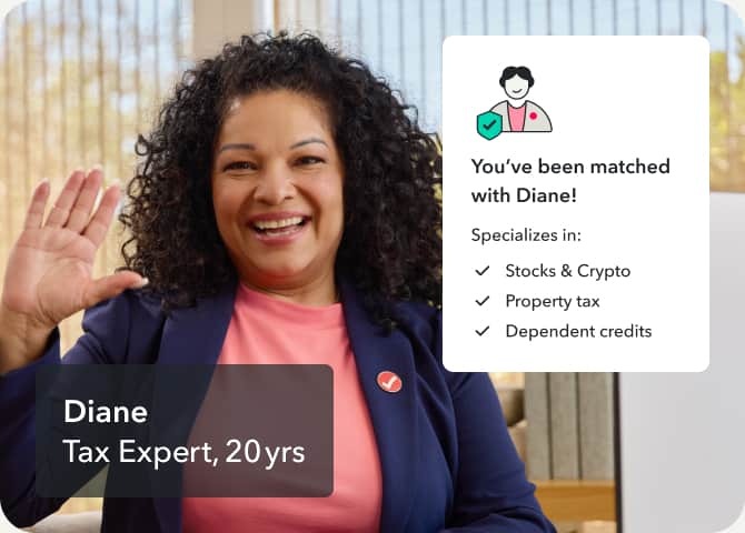 Expert matching — credentialed CPA with their specialization visible before the session begins
